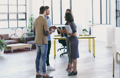 Support rep speaking with customer